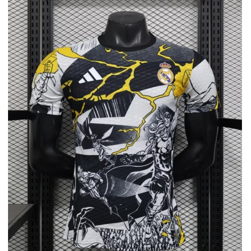 2025/2026 Player Version Real Madrid Collaboration With Marvel Football Shirt