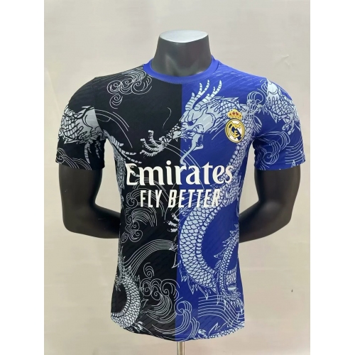 2025/2026 Player Version Real Madrid Special Edition Black Blue Football Shirt