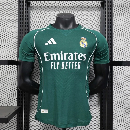 2025/2026 Player Version Real Madrid Special Edition Dark Green Football Shirt