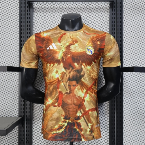 2025/2026 Player Version Real Madrid Special Edition Mud Yellow Football Shirt