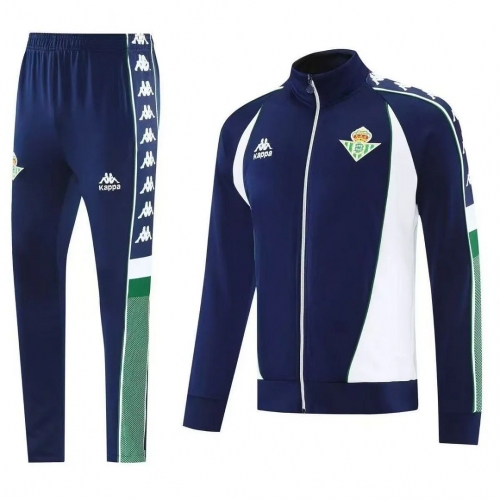 2025/2026 Real Betis Full Zip Training Suit Royal Blue Football Shirt
