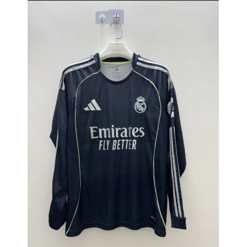 2025/2026 Real Madrid Away Long Sleeve Football Shirt
