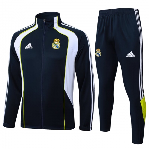 2025/2026 Real Madrid Full Zip Training Suit Royal Blue Football Shirt