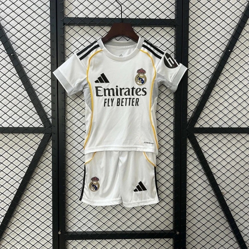 2025/2026 Real Madrid Home Football Shirt1:1 Kids Size
