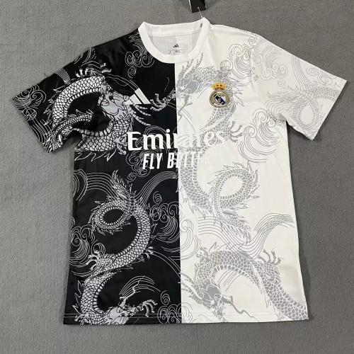 2025/2026 Real Madrid Special Edition Black White Football Shirt