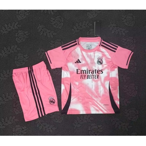 2025/2026 Real Madrid Special Edition Pink Football Shirt1:1 Kids Size