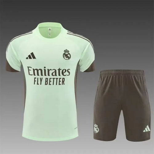 2025/2026 Real Madrid Training Suit Light Green Football Shirt