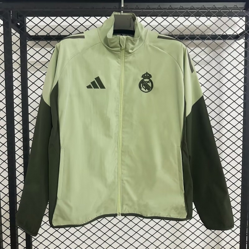 2025/2026 Real Madrid Windbreaker Light Green Football Shirt