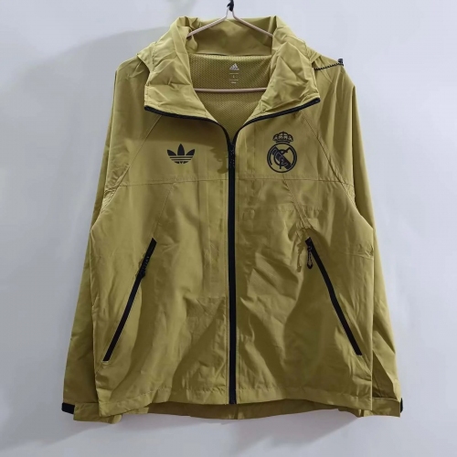 2025/2026 Real Madrid Windbreaker Yellow Football Shirt