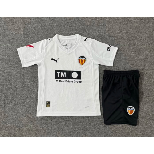 2025/2026 Valencia Home Soccer Shirt Kids Size