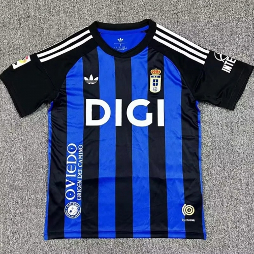 2026 Real Oviedo Retro Royal Blue Fans Soccer Jersey(复古章)