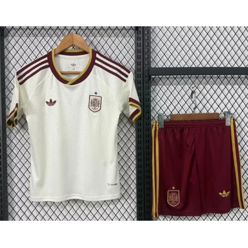 2026 Spain National Team Away Football Shirt Kids Size