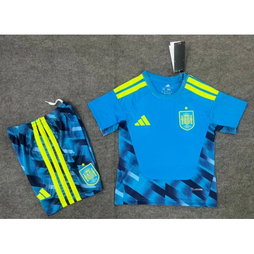 2026 Spain National Team Goalkeeper Football Shirt Kids Size