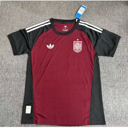2026 Spain National Team Goalkeeper Maroon Football Shirt