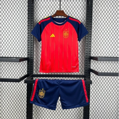 2026 Spain National Team Home Football Shirt Kids Size