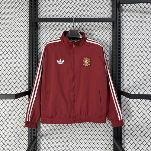 2026 Spain National Team Windbreaker Crimson Football Shirt