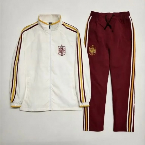 2026 Spain National Team Windbreaker White Football Shirt Set