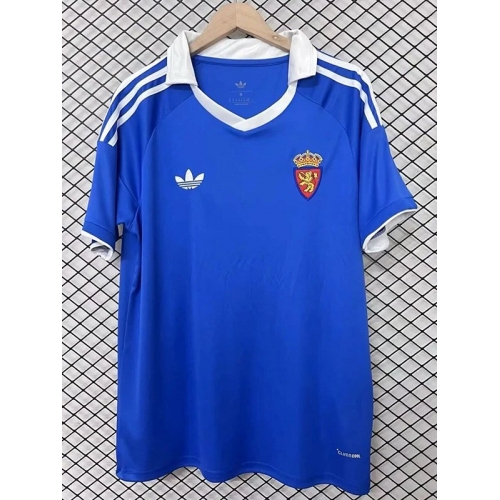 2026 Zaragoza Special Edition Retro Blue Fans Soccer Jersey(带复古章)