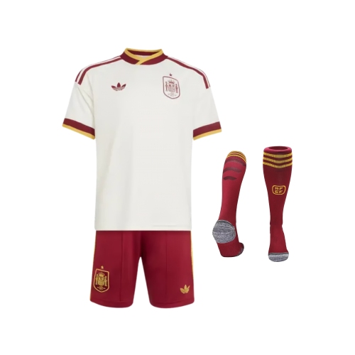 Kids Spain Away Jersey Full Kit World Cup 2026