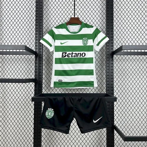 2025/2026 Sporting Lisbon Home Football Shirt Kids Size