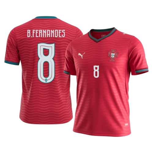 B.FERNANDES #8 Portugal Home Soccer Jersey World Cup 2026