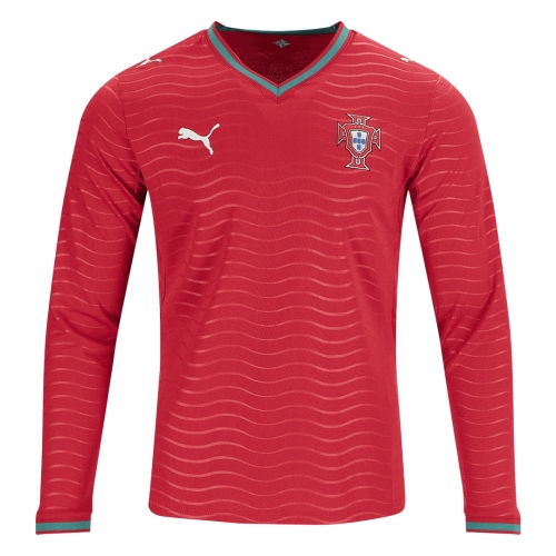 Portugal Home Long Sleeve Player Version Jersey World Cup 2026