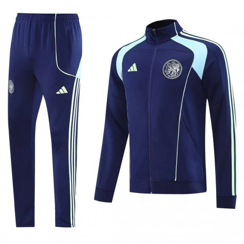 2025/2026 Ajax Full Zip Training Suit Blue Football Shirt
