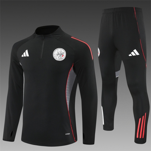 2025/2026 Ajax Half-Pull Training Suit Black Football Shirt