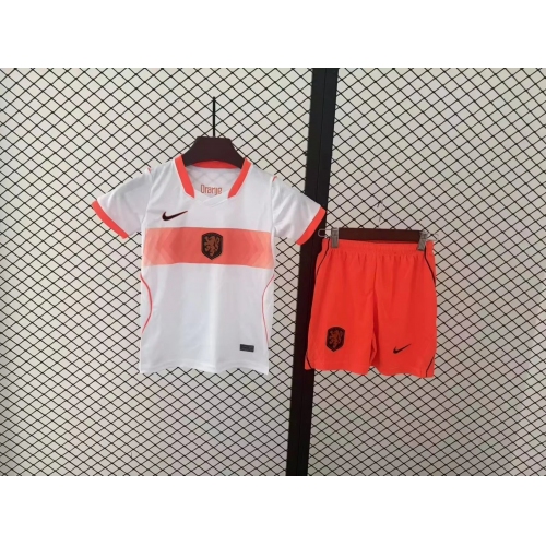 2026 Netherlands National Team Away Football Shirt Kids Size