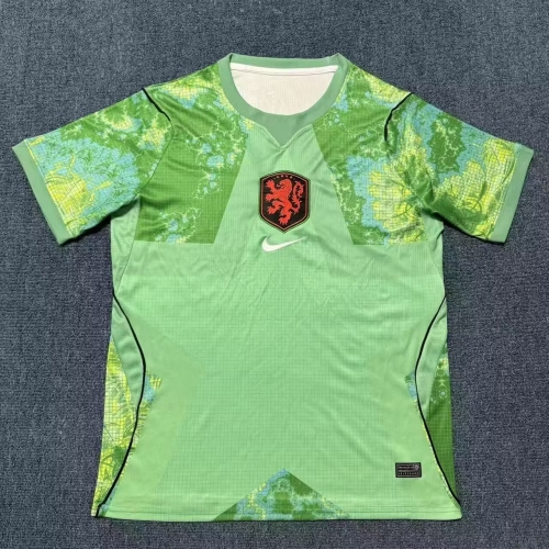 2026 Netherlands National Team Goalkeeper Green Football Shirt