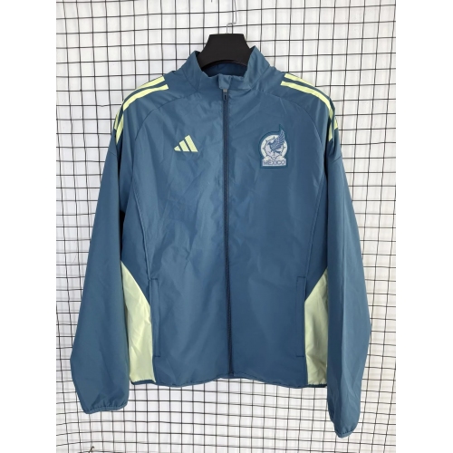 2026 Mexico National Team Windbreaker Lake Blue Football Jersey