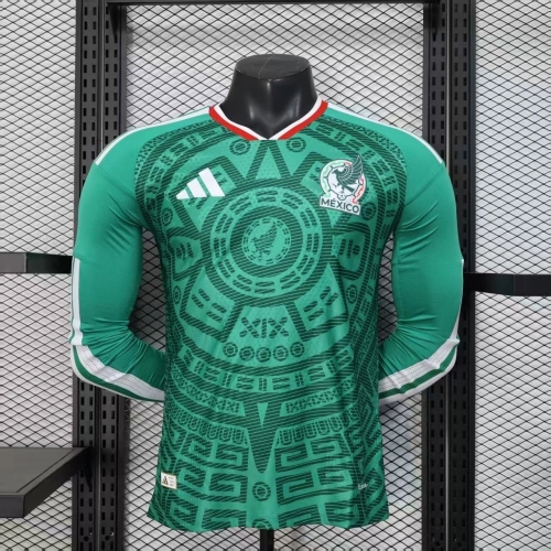 Argentina Mexico Home Long Sleeves Jersey Player Version World Cup 2026