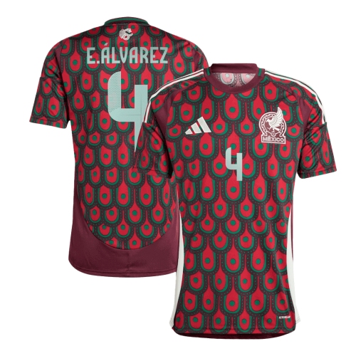 E.&Aacute;LVAREZ #4 Mexico Home Soccer Jersey Copa America