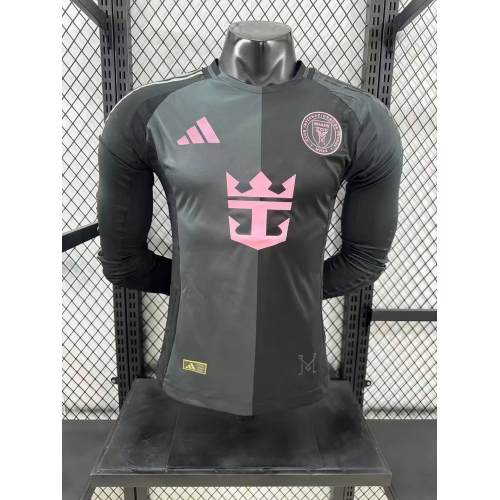 2025/2026 Long Sleeve Player Version Inter Miami Away Soccer Jersey