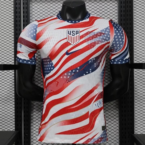 26/27 USA World Cup Commemorative Edition Ribbon Player Version Soccer Jersey