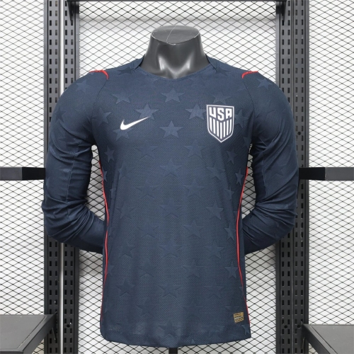 USA 2026 Long Sleeve Player Version United States National Team Away Football Shirt