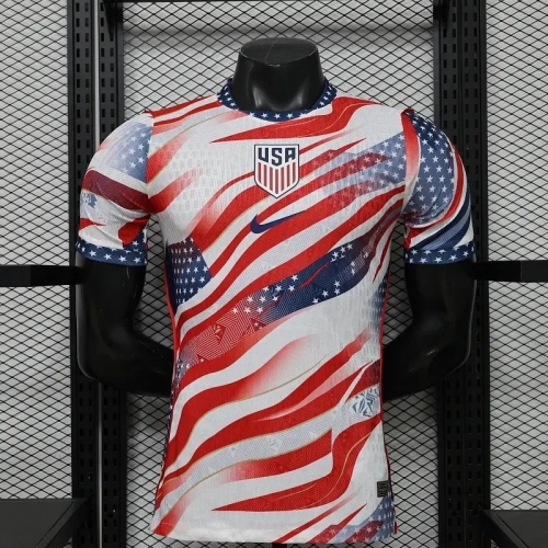 USA 2026 Player Version United States National Team Special Edition White Red Football Shirt