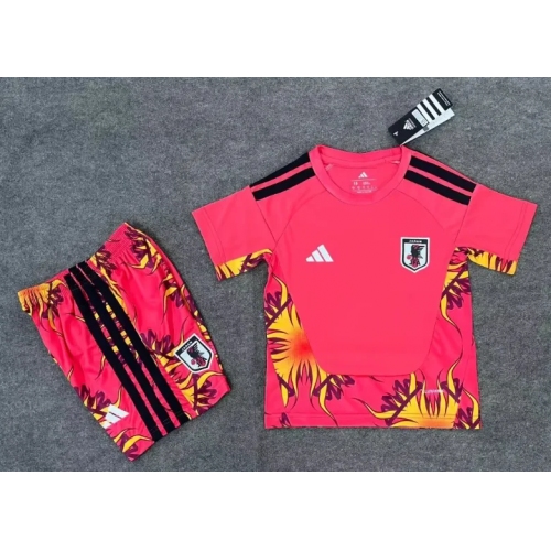 2026 Japan Goalkeeper Red Football Jersey Kids Size