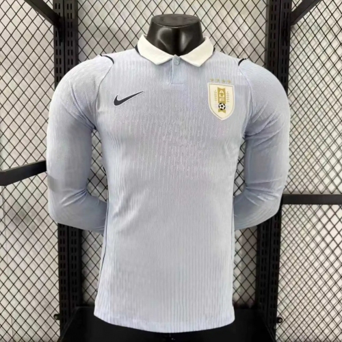 2026 Long Sleeves Player Version Uruguay National Team Home Soccer Jersey