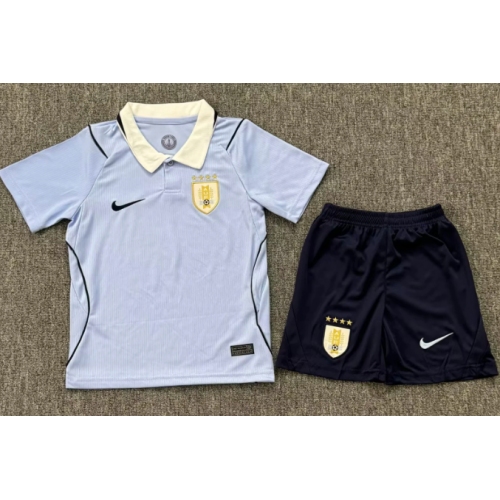 2026 Uruguay National Team Home Soccer Jersey Kids Size