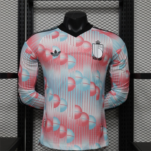 2026 Long Sleeve Player Version Belgium National Team Away Football Shirt