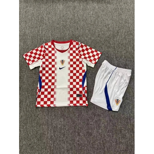 2026 Croatia National Team Home Football Shirt Kids Size