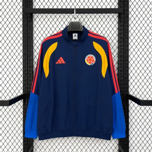 2026 Colombia National Team Windbreaker Blue Football Shirt