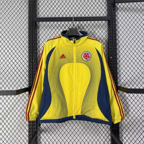 2026 Colombia National Team Windbreaker Yellow Football Shirt