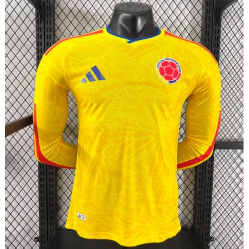 2026 Long Sleeve Player Version Colombia National Team Home Football Shirt