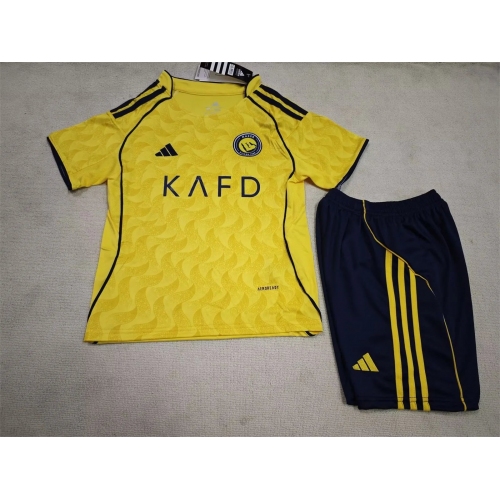 2025/2026 Al-Nassr Home Football Shirt Kids Size