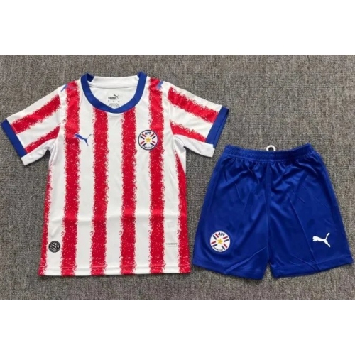 2026 Paraguay National Team Home Football Shirt Kids Size