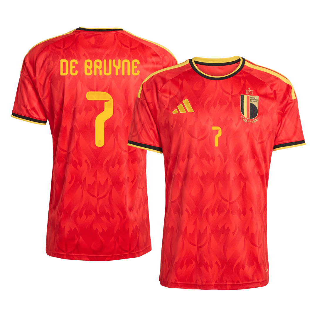 DE BRUYNE #7 Belgium Home Soccer Jersey World Cup 2026