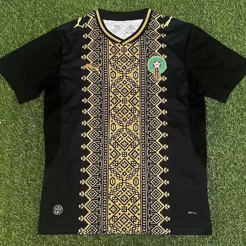 26/27 Morocco Black Fans Soccer Jersey