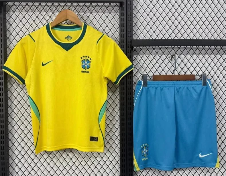 2026 Brazil Home Soccer Jersey Kids Size